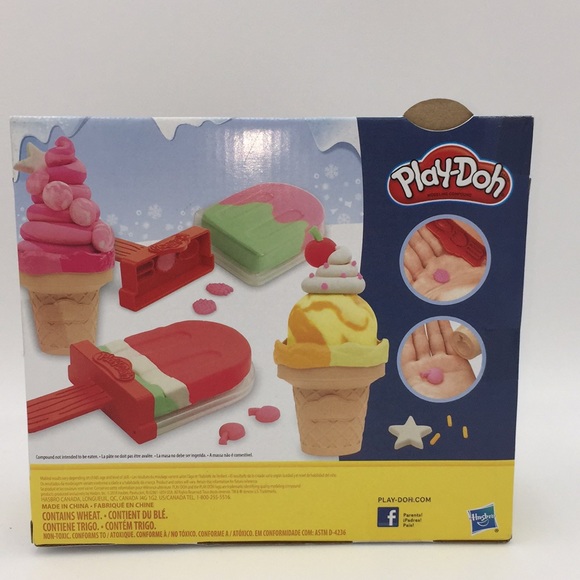 Play-Doh Ice Pop’s Ice Cream Cones Freezer Desserts Modeling Compound Hasbro New - Picture 4 of 9